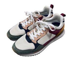 Hoff Women's Colorful Sneakers with White Accents, Size 8,
